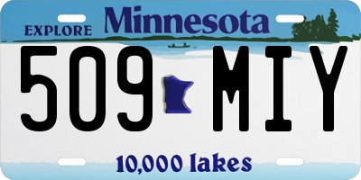 MN license plate 509MIY