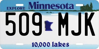 MN license plate 509MJK