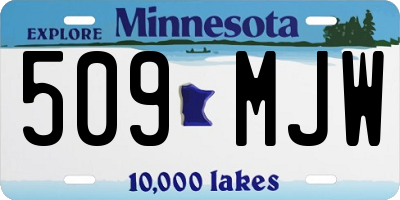 MN license plate 509MJW