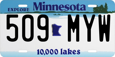 MN license plate 509MYW