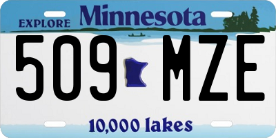 MN license plate 509MZE