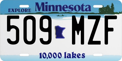 MN license plate 509MZF