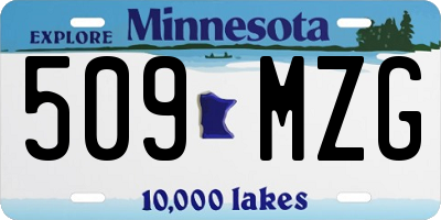MN license plate 509MZG