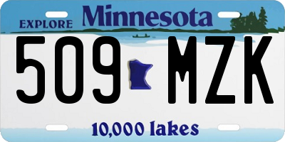 MN license plate 509MZK