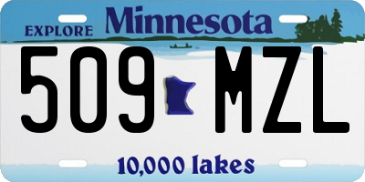 MN license plate 509MZL