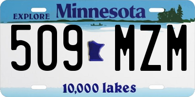 MN license plate 509MZM