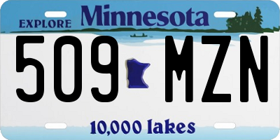 MN license plate 509MZN