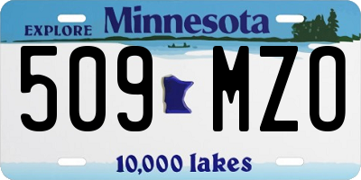 MN license plate 509MZO