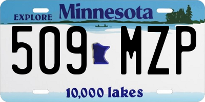 MN license plate 509MZP