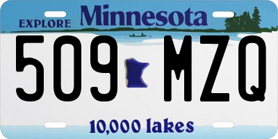 MN license plate 509MZQ