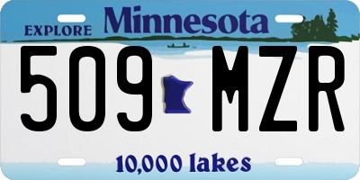 MN license plate 509MZR