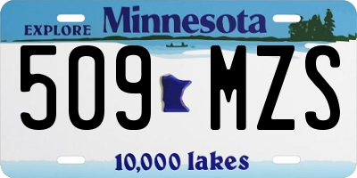MN license plate 509MZS