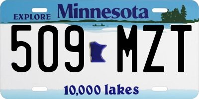 MN license plate 509MZT