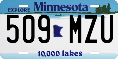MN license plate 509MZU