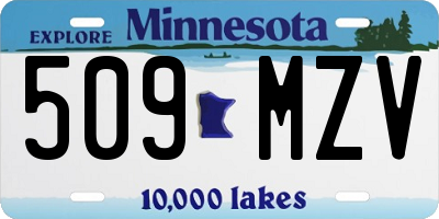 MN license plate 509MZV