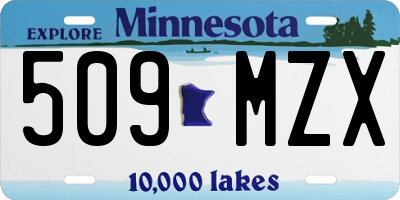 MN license plate 509MZX