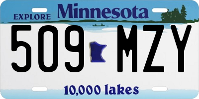 MN license plate 509MZY