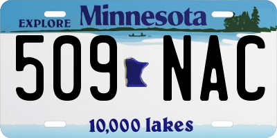 MN license plate 509NAC