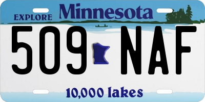 MN license plate 509NAF