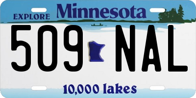 MN license plate 509NAL