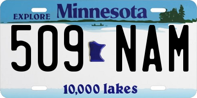 MN license plate 509NAM