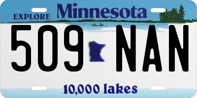 MN license plate 509NAN