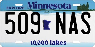 MN license plate 509NAS