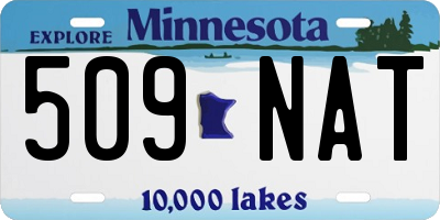MN license plate 509NAT