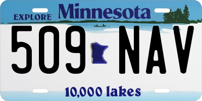 MN license plate 509NAV