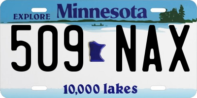 MN license plate 509NAX