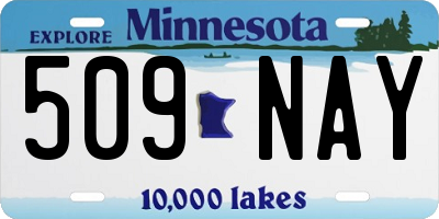 MN license plate 509NAY