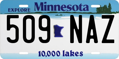 MN license plate 509NAZ
