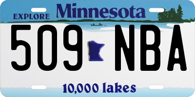 MN license plate 509NBA
