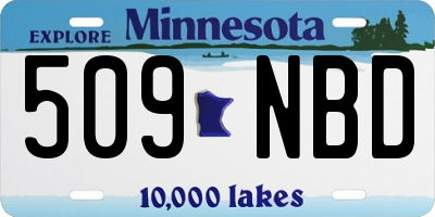MN license plate 509NBD