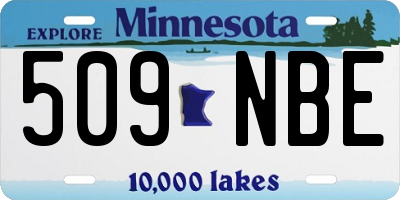 MN license plate 509NBE