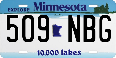 MN license plate 509NBG