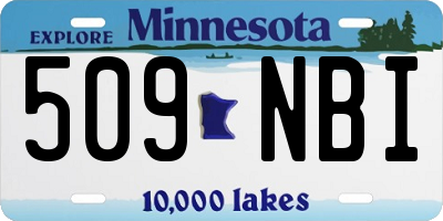 MN license plate 509NBI
