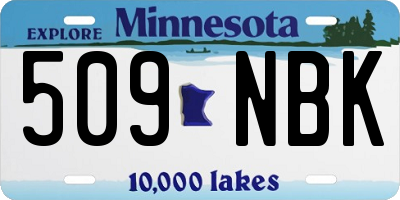 MN license plate 509NBK