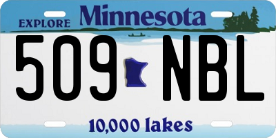 MN license plate 509NBL