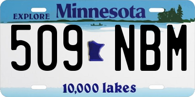 MN license plate 509NBM