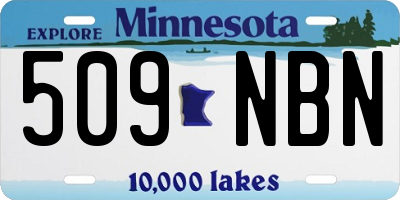 MN license plate 509NBN