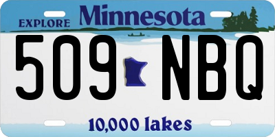 MN license plate 509NBQ