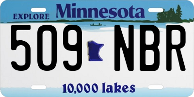 MN license plate 509NBR