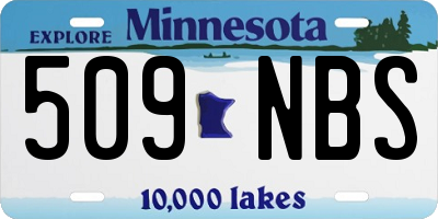 MN license plate 509NBS