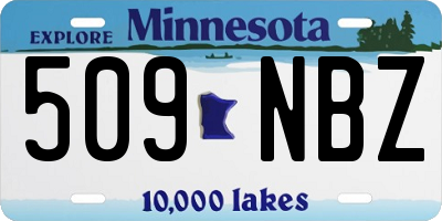 MN license plate 509NBZ