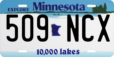 MN license plate 509NCX