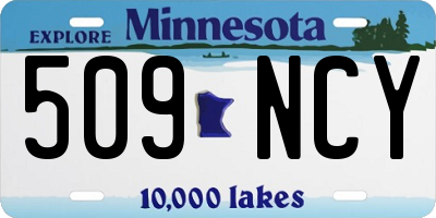 MN license plate 509NCY