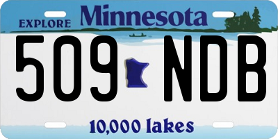 MN license plate 509NDB