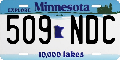 MN license plate 509NDC