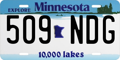 MN license plate 509NDG